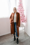 LONG SWEATER TIE FRONT CARDIGAN
