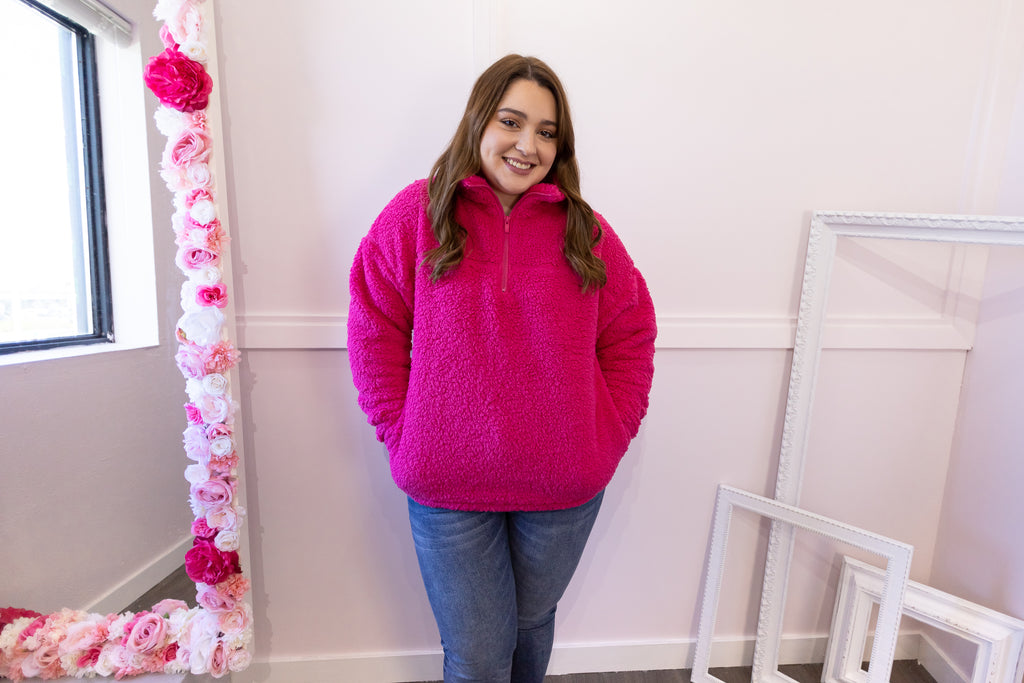 Jet Puff Zip Up | Hot Pink - MNR Beauty Boutique