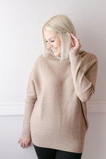 Slouchy Dolman Pullover | Latte