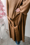 LONG SWEATER TIE FRONT CARDIGAN