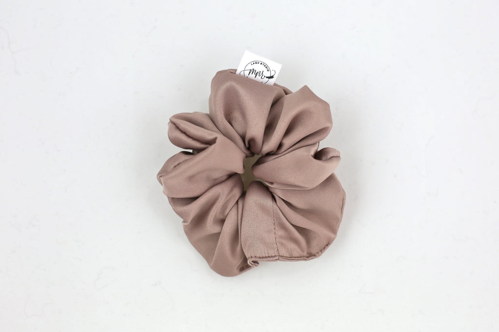 Ecru Satin Scrunchie - MNR Beauty Boutique